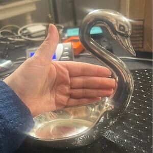 Swan Silver Plated Trinket Dish/Figurine